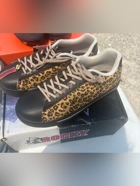 Rocky Leopard Print SR casuals work safety Sneakers size 8